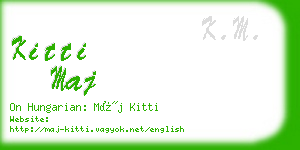 kitti maj business card